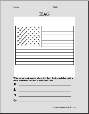 Flag Acrostic Form