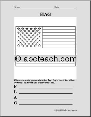 Flag Acrostic Form