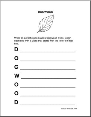 Tree – Dogwood Acrostic Form