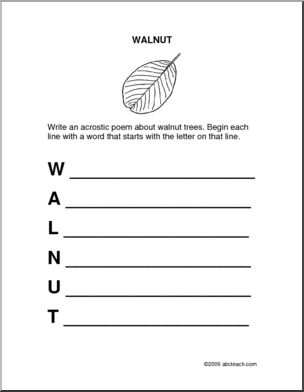 Tree – Walnut Acrostic Form