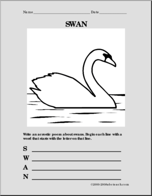 Swan Acrostic Form