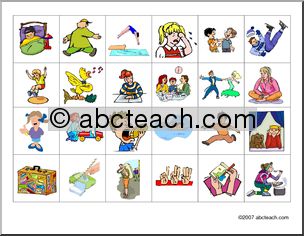 Oral Activity: Action Verbs, Find Your  Match(ESL)