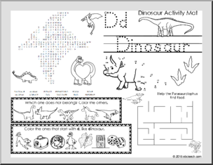 Dinosaurs Activity Mat (primary)