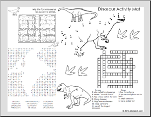 Dinosaurs Activity Mat (upper elem)