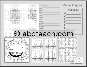 Golf Activity Mat (elem)