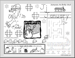 January Activity Mat Set (primary)