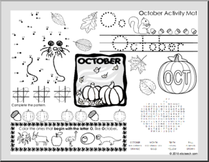 October Activity Mat Set (primary)