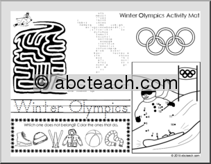 Winter Olympics Activity Mat (primary)
