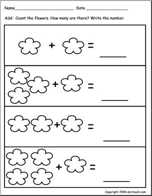 worksheet-addition-to-10-flower-theme-pre-k-abcteach