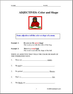Worksheets: Adjectives (primary)