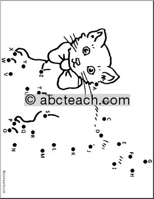 Dot to Dot: Kitten (alphabet)