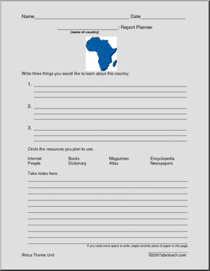Research and Report: African Country