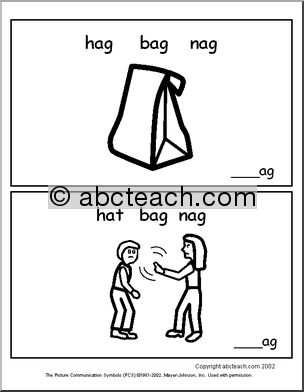 “ag” words (version 2) Word Family Booklet