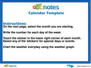 Interactive: Flipchart: Calendar Template (fill-in)