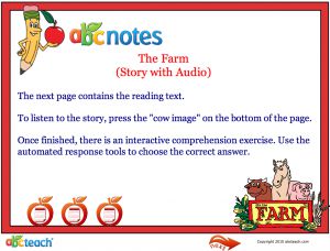 Interactive: Flipchart: Reading Comprehension with Audio: The Farm (K-1)