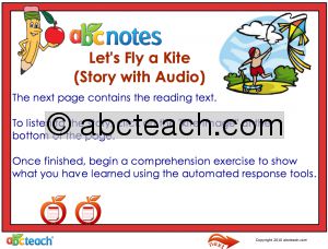 Interactive: Flipchart: Reading Comprehension with Audio: Fly a Kite (K-1)