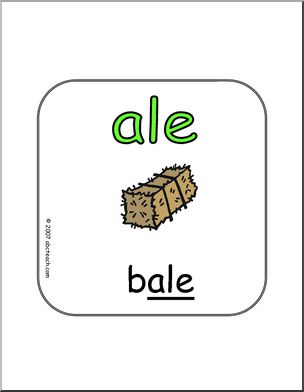 Word Family – ALE Words Sign