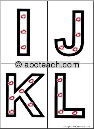 Alphabet Letter Patterns: Valentines 2 (A-Z) (color)