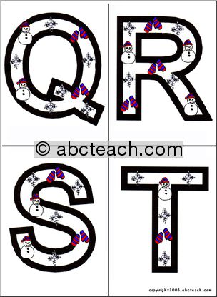 Alphabet Letter Patterns: Winter (Q-Z) (color)