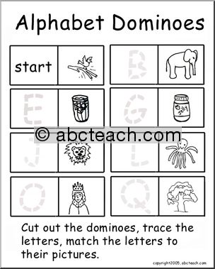 Dominoes: Uppercase Alphabet