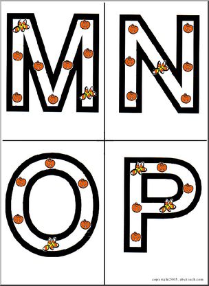 Alphabet Letter Patterns: Halloween (M-Z) (color)