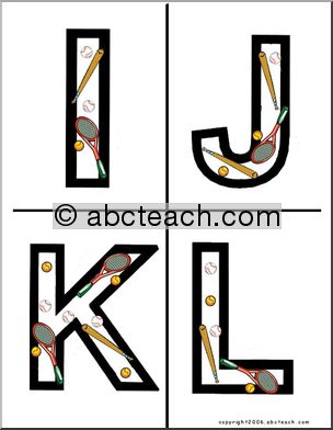 Alphabet Letter Patterns: Sports (color)