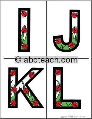 Alphabet Letter Patterns: Ladybugs (color)