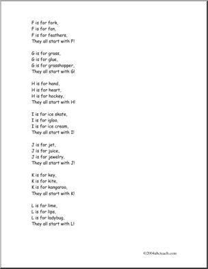 Song:  A New Alphabet Song (preschool/primary, color version)
