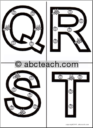 Alphabet Letter Patterns: Halloween (Q-Z)