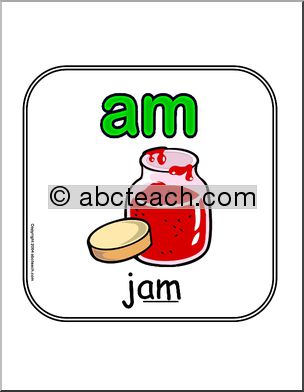 Word Family – AM Sign