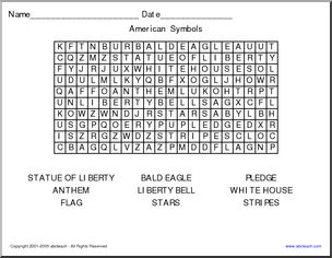 Word Search: American Symbols and Traditions