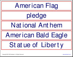 Word Wall: American Symbols and Traditions
