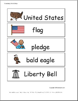 Word Wall: American Symbols and Traditions (pictures)