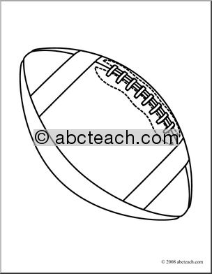 Clip Art: Football 1 (coloring page)