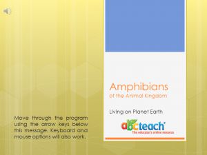 PowerPoint: Presentation with Audio: Animal Kingdom: Amphibians (multi-age)