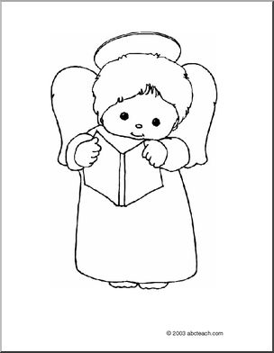 Coloring Page: Christmas – Angel 1
