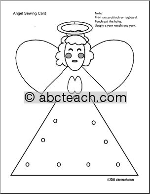 Sewing Card: Angel