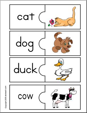Easy Puzzle:  Animals  (color)