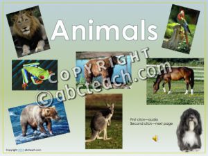 PowerPoint: Presentation with Audio: I See…Animals (pre-k/primary)