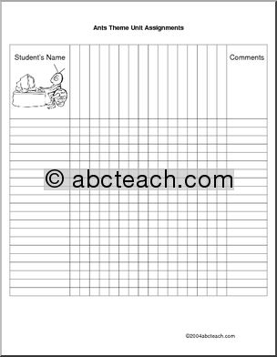 Assignment Forms: Ant theme