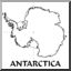 Antarctica Map (coloring page) unlabled