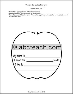 Bulletin Board Pattern: Apple (primary)