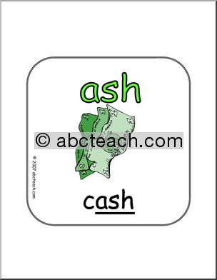 Word Family – ASH Words Sign