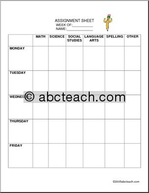 Assignment Form (all ages)