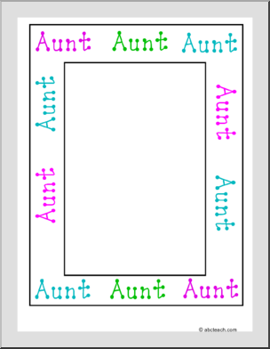 Border Paper: Aunt (Unlined)