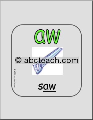 Word Family – AW Sign
