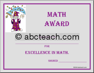 Math Award Clip Art
