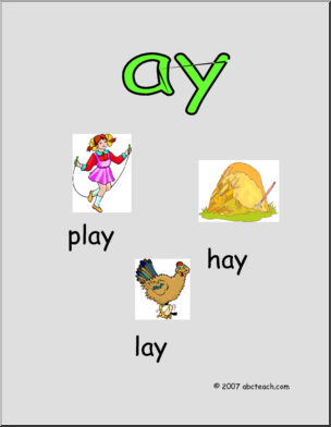Word Family – AY words Poster