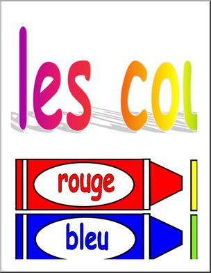 French: Affiche des couleurs