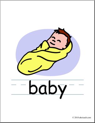Clip Art: Basic Words: Baby Color (poster)